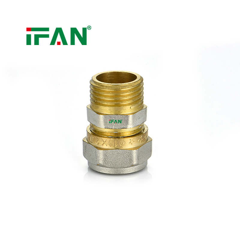 IFAN Custom Style Brass Compression Fittings PEX Pipe Connector 16-32mm PEX Brass Fittings - Gallery Image 1
