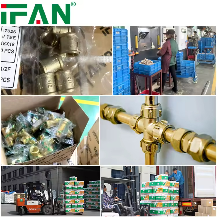 IFAN Brass Tube Fittings Hot Sale Plumbing Wholesale Plumbing Copper Pipe Fittings - Gallery Image 3