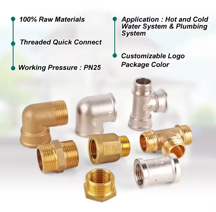 IFAN Brass Tube Fittings Plumbing Wholesale Plumbing Copper Pipe Fittings - Gallery Image 4