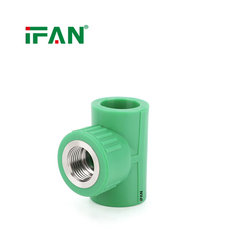 IFAN Best Quality Customized PPR Female Threaded Green Socket ASTM F2389 2 Way Pipe Fittings with Stainless Steel Insert - Gallery Image 8