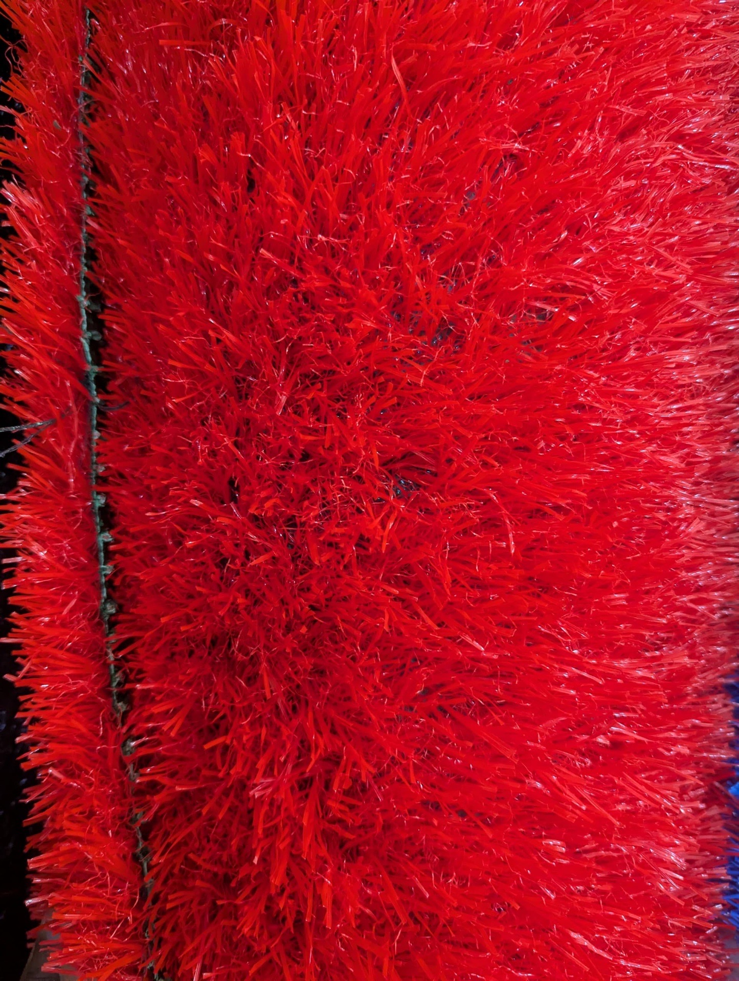 Red artificial carpet