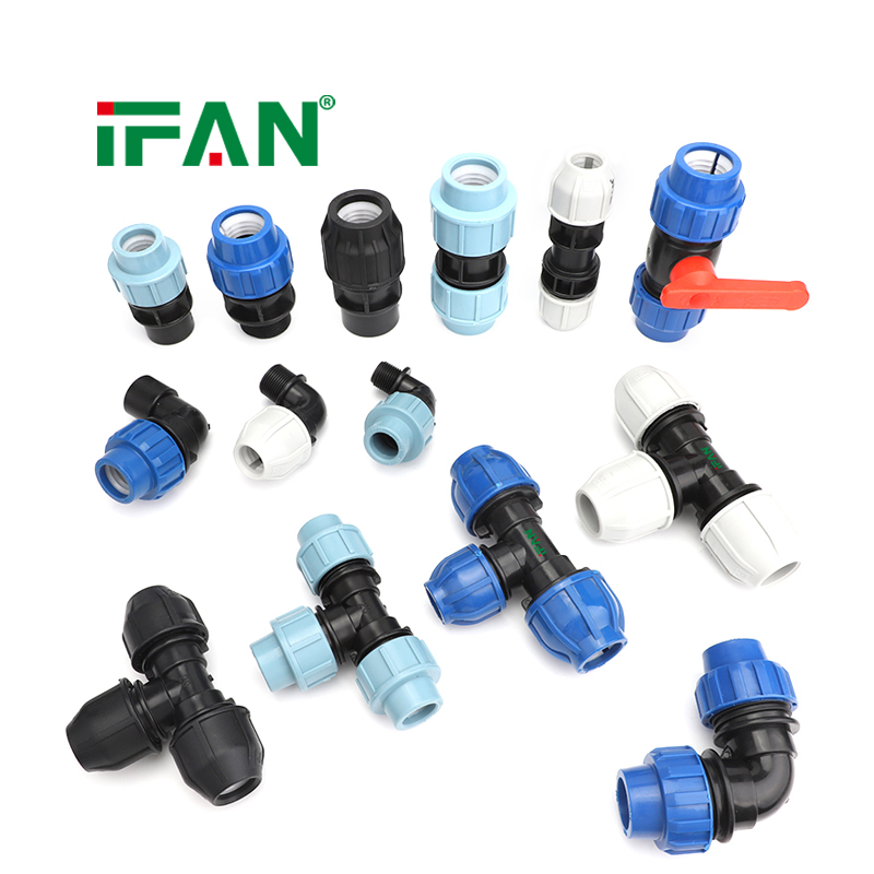 IFAN Factory Supply HDPE Water Pipe Fittings PE Pipe Fittings PP Compression Fittings
