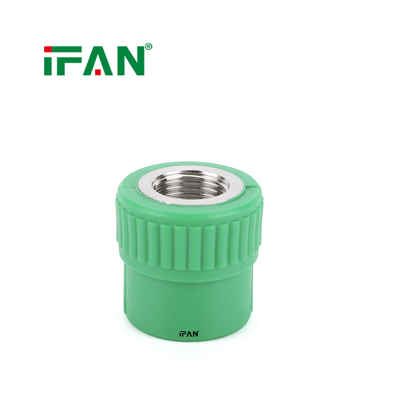 IFAN New Design PPR Water Pipe Fittings Male Threaded Socket Green Stainless Steel Insert PPR Pipe Fittings - Gallery Image 7