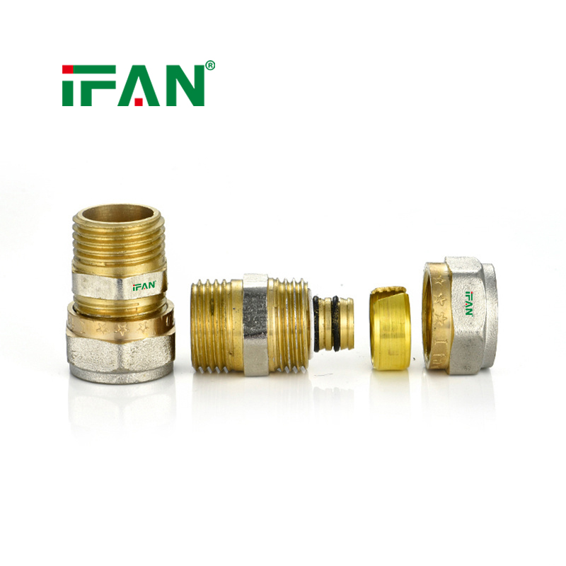 IFAN Wholesale High Quality Durable Brass Lead Free Compression Plumbing Plastic Connector Brass PEX Pipe Fitting - Gallery Image 5
