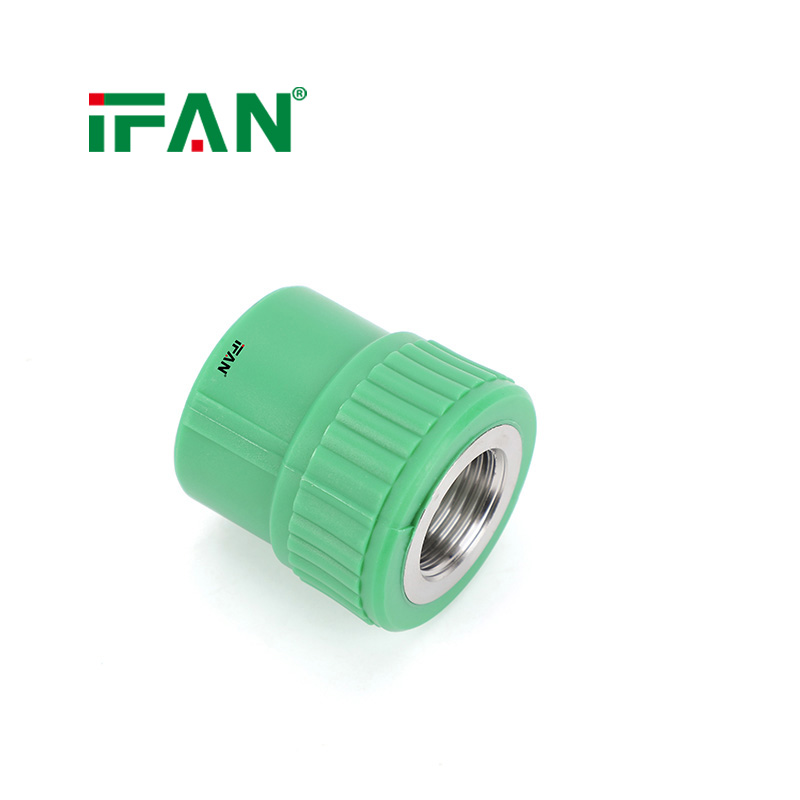 IFAN Best Quality Customized PPR Female Threaded Green Socket ASTM F2389 2 Way Pipe Fittings with Stainless Steel Insert - Gallery Image 5